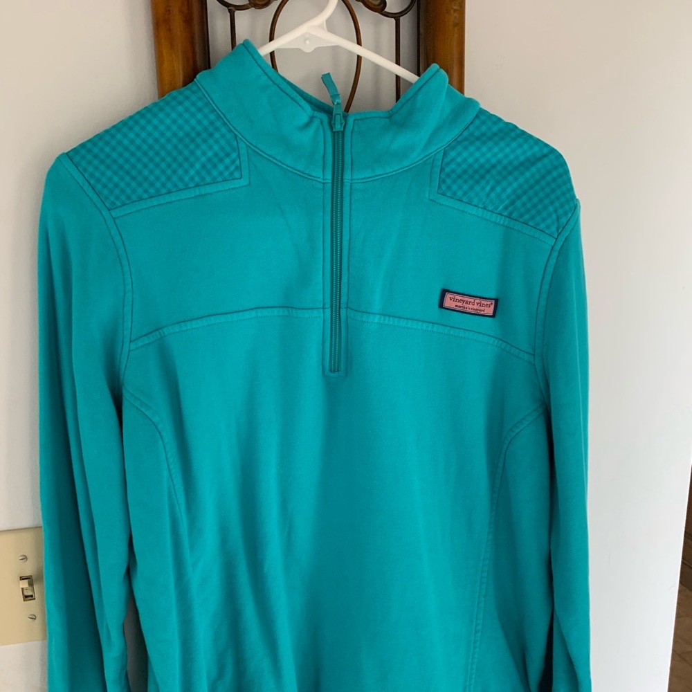 Turquoise checkered Shep Shirt